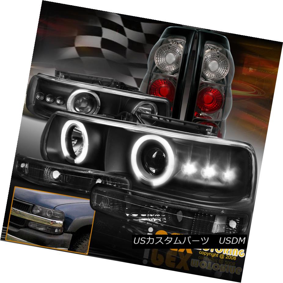 テールライト 1999-2002 Chevy Silverado Black Halo Projector LED Headlight + Smoke Tail Light 1999-2002シボレーシルバラードブラックハロープロジェクターLEDヘッドライト+煙テールライト 【並行輸入品】