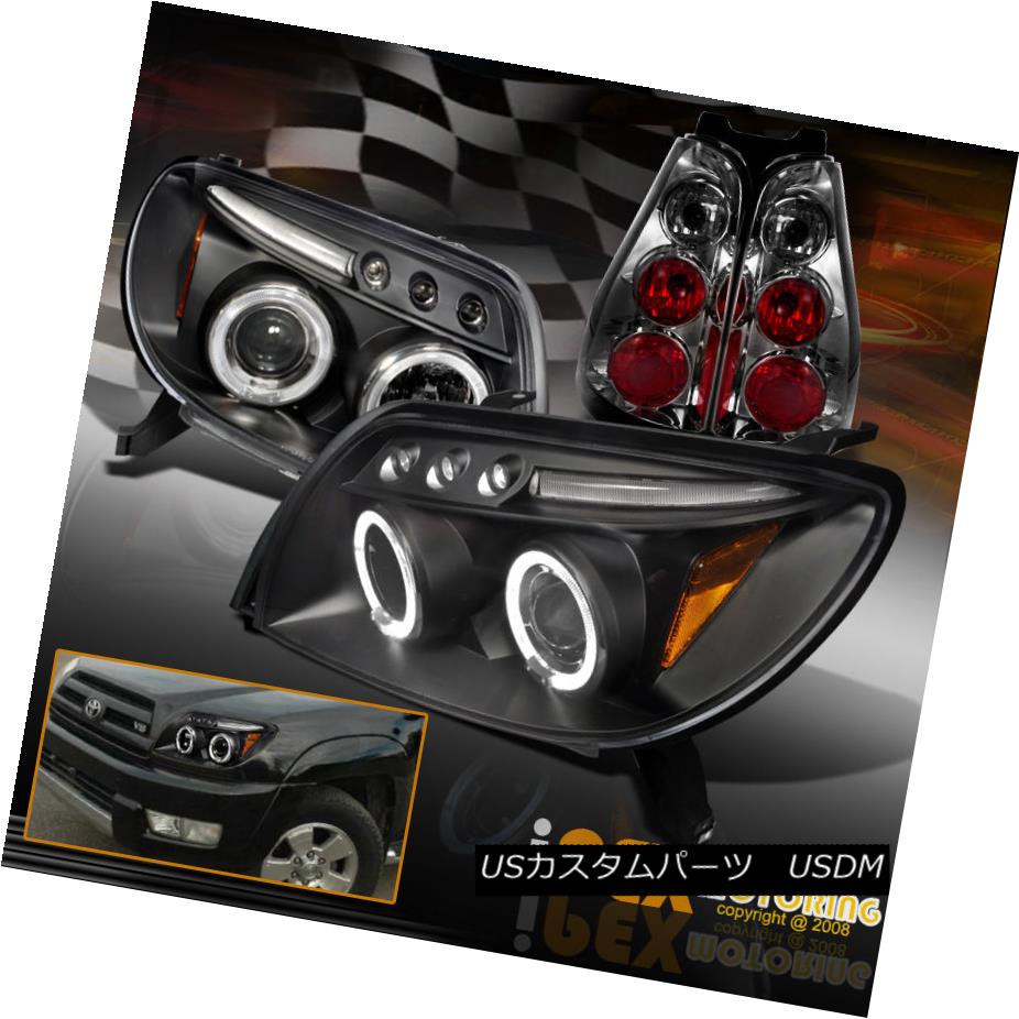 テールライト 2003-2005 Toyota 4Runner Halo Projector LED Black Headlights + Smoke Tail Light 2003-2005トヨタ4RunnerハロープロジェクターLEDブラックヘッドライト+煙テールライト 【並行輸入品】