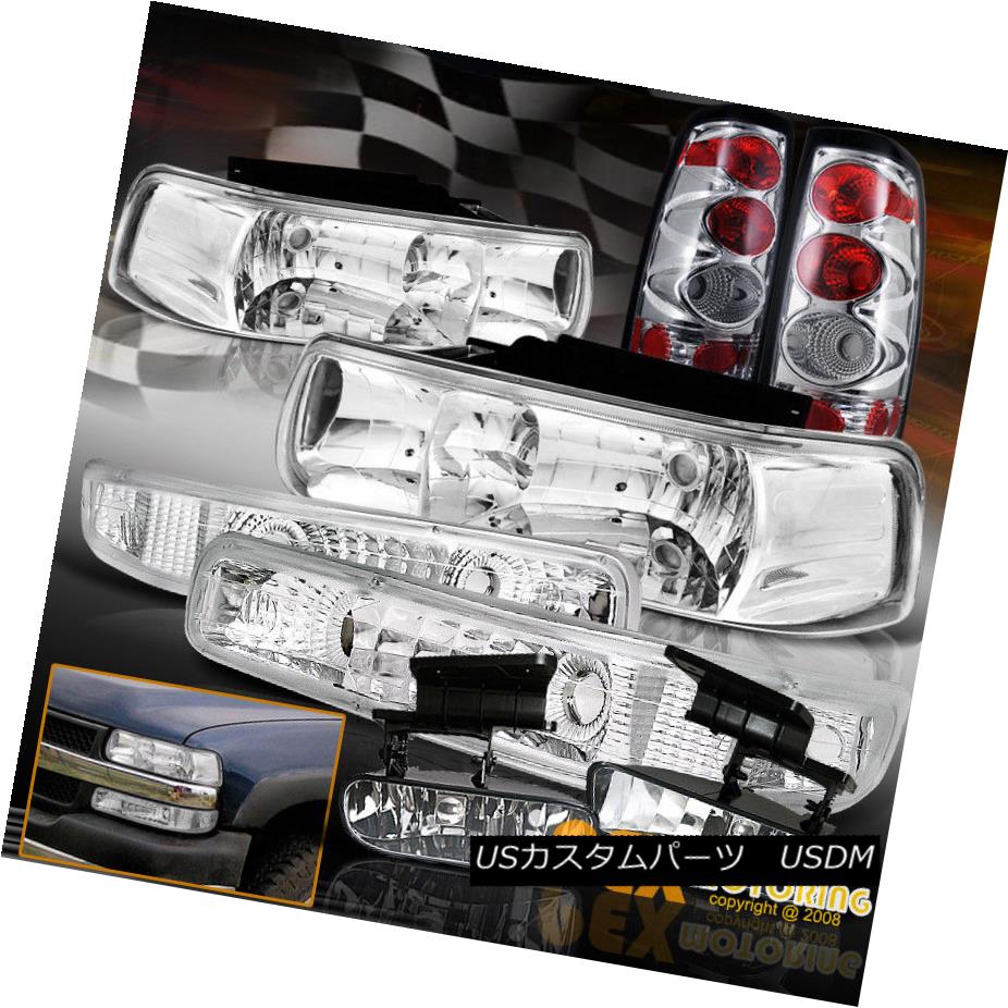 テールライト 1999-2002 Chevy Silverado Chrome Headlights + Signal Lamp + Tail Light +Fog Lamp 1999-2002シボレーシルバラードクロームヘッドライト+信号ランプ+テールライト+フォグランプ 【並行輸入品】