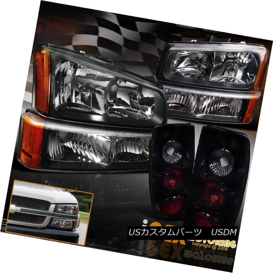 テールライト NEW 2003-2006 Chevy Silverado Headlights + Signal Light + Pearl Black Tail Light NEW 2003-2006シボレーシルバラードヘッドライト+シグナルライト+パールブラックテールライト 【並行輸入品】