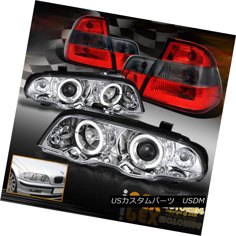 テールライト NEW 1999-2001 BMW 3-Series E46 4Dr LED Halo Projector Headlight+Smoke Tail Light NEW 1999-2001 BMW 3シリーズE46 4Dr LEDハロープロジェクターヘッドライト+スモーク eテールライト 【並行輸入品】 54,582円