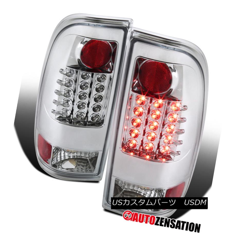 テールライト 1997-2003 Ford F150 F250 Styleside Chrome LED Tail Lights Rear Brake Lamps 1997-2003 Ford F150 F250 Styleside Chrome LEDテールライトリアブレーキランプ 【並行輸入品】