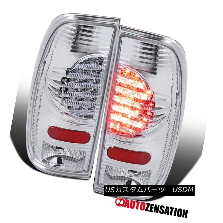 テールライト 1997-2003 F150 1999-2007 F250 Styleside Chrome LED Tail Lights Rear Brake Lamps 1997-2003 F150 1999-2007 F250 StylesideクロームLEDテールライトリアブレーキランプ 【並行輸入品】