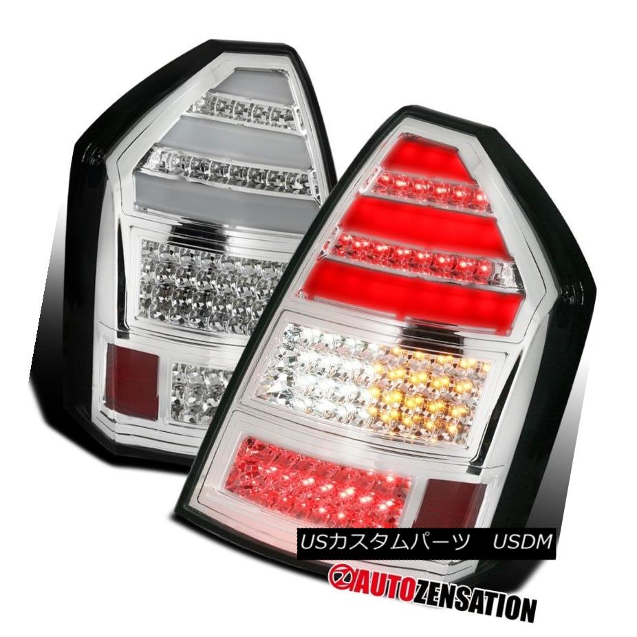 テールライト 2005-2007 Chrysler 300C Replacement Chrome Clear LED Rear Tail Lights Brake Lamp 2005-2007クライスラー300C交換クロームクリアLEDリアテールライトブレーキランプ 【並行輸入品】