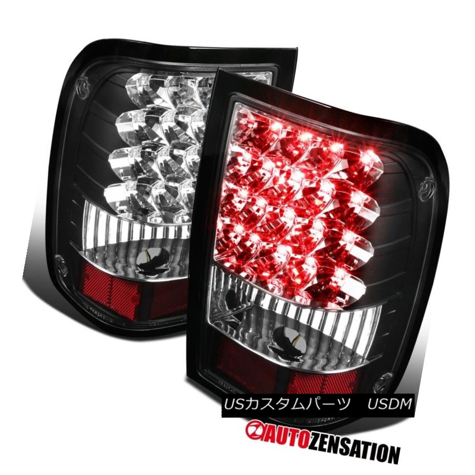 テールライト 06-11 Ford Ranger Chrome Housing Black Altezza LED Tail Lights Rear Lampa Pair 06-11フォードレンジャークロムハウジングブラックAltezza LEDテールライトリアランパペア 【並行輸入品】