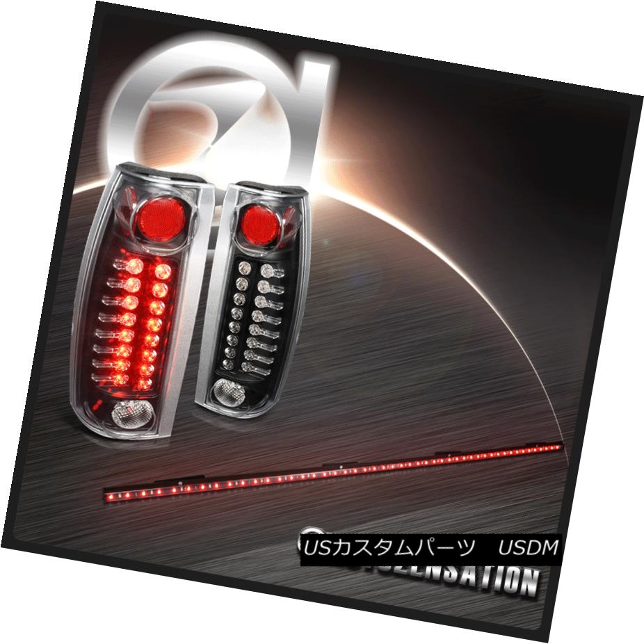 テールライト 1988-1998 Chevy GMC C10 C/K Black LED Tail Lights+49\
