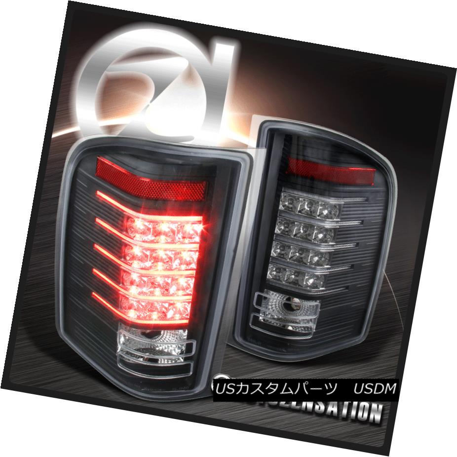 テールライト 2007-2014 Chevy Silverado 1500/2500/3500 Black LED Brake Tail Rear Light Pickup 2007-2014シボレーシルバラード1500/2500/3500ブラックLEDブレーキテールリアライトピックアップ 【並行輸入品】