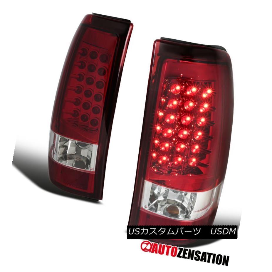 車用品 Lights 車用品 バイク用品 ライト ランプ テールライト 99 02 車用品 Rear パーツ テールライト Silverado Sierra Fleetside Red Clear Led Rear Tail Brake Lights 99 02 Silverado Sierra Fleetsideレッドクリアledリアテールブレーキライト World倉庫 店