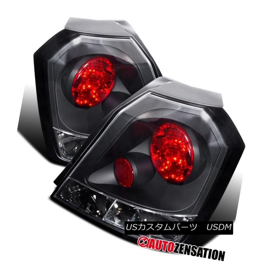 テールライト 04-08 Chevy Aveo Aveo5 Hatchback Black Tail Lights Rear Brake Lamps 04-08 Chevy Aveo Aveo5ハッチバックブラックテールライトリアブレーキランプ 【並行輸入品】