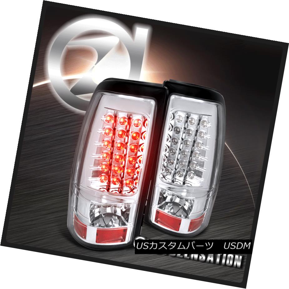 テールライト 04-06 Silverado Sierra 1500 2500 Hybrid Chrome LED Rear Tail Brake Lights 04-06 Silverado Sierra 1500 2500ハイブリッドクロームLEDリアテールブレーキライト 【並行輸入品】