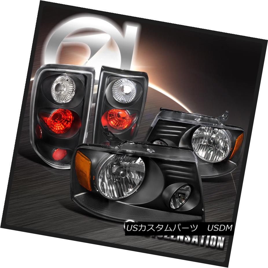テールライト 04-08 Ford F150 XL XLT Black Headlights+Styleside Tail Lamps 04-08 Ford F150 XL XLTブラックヘッドライト+ Sty lesideテールランプ 【並行輸入品】