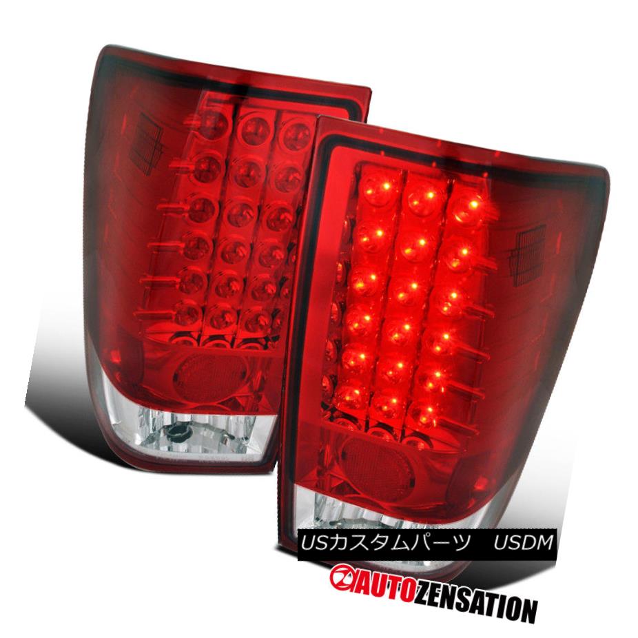 テールライト For 2004-2013 Nissan Titan Red LED Rear Brake Lamps Tail Lights 日産タイタンレッドLEDリアブレーキランプテールライト 【並行輸入品】