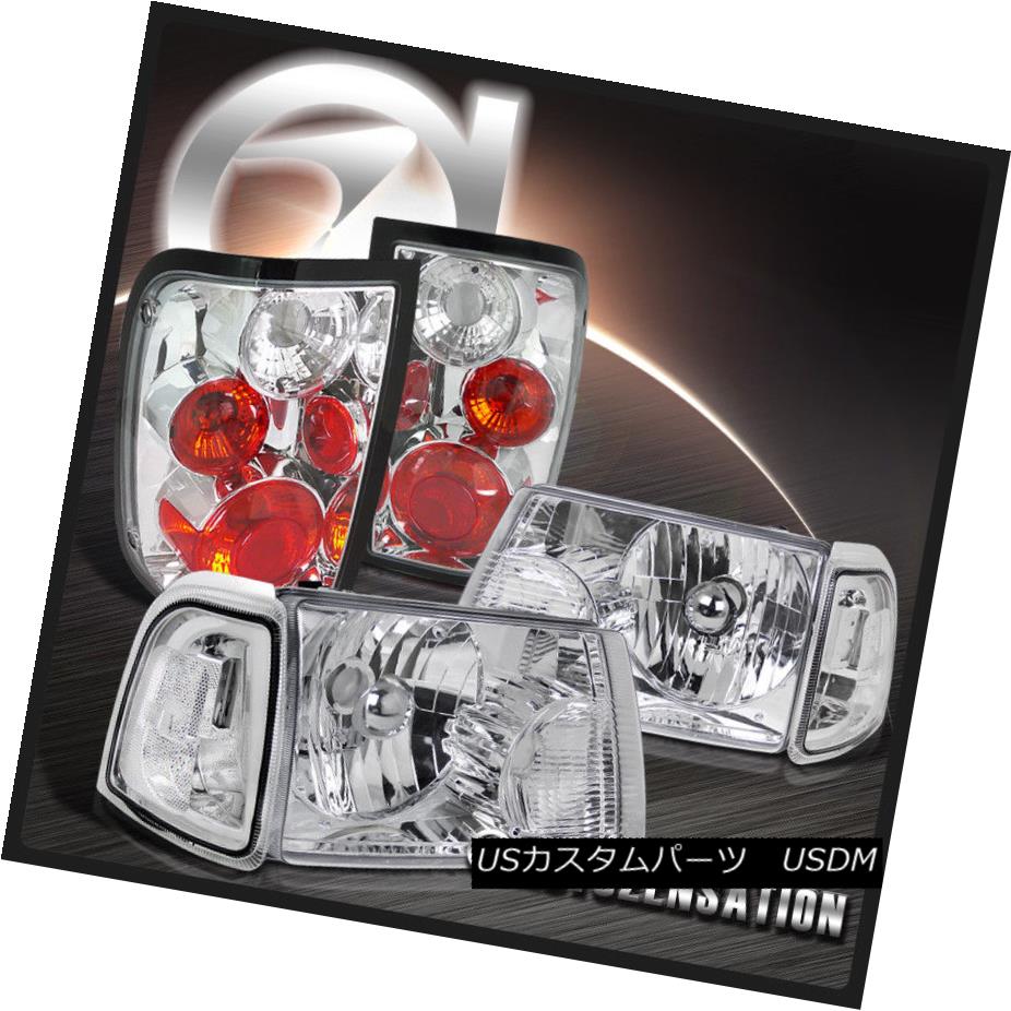 テールライト 01-05 Ranger Chrome Clear Headlights+Corner Signal Lamps+Tail Brake Lights 01-05レンジャークロームクリアヘッドライト+ Cor ner信号ランプ+テールブレーキライト 【並行輸入品】