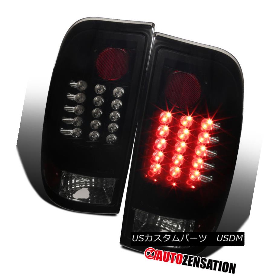 テールライト 97-03 Ford F150 Styleside Glossy Black Dark Smoke LED Tail Brake Lights 97-03 Ford F150 Styleside GlossyブラックダークスモークLEDテールブレーキライト 【並行輸入品】