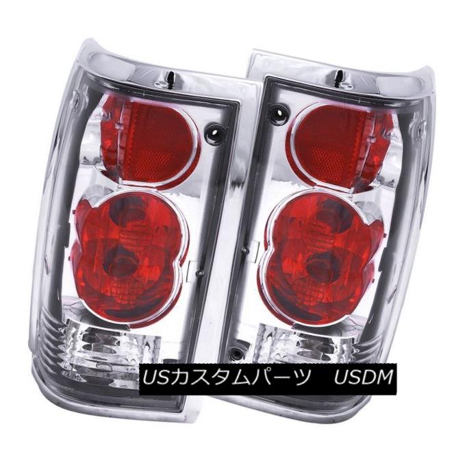 テールライト ANZO 211111 Set of 2 Chrome Tail Lights for 86-93 Mazda B2000/B2200/B2600 Pickup ANZO 211111 86-93マツダB2000 / B2200 / B2のための2つのクロームテールライトのセット 600ピックアップ 【並行輸入品】