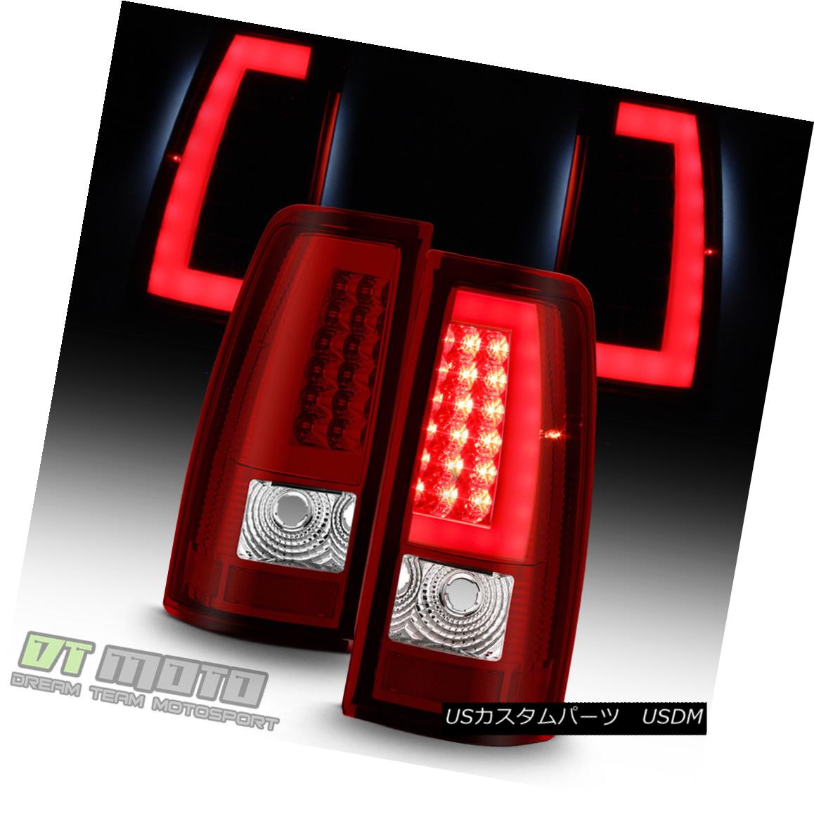 テールライト 2003 2004 2005 2006 Chevy Silverado Red LED Tail Lights w/ LED Bar Brake Lamps 2003 2004 2005 2006 Chevy SilveradoレッドLEDテールライト、LEDバーブレーキランプ 【並行輸入品】