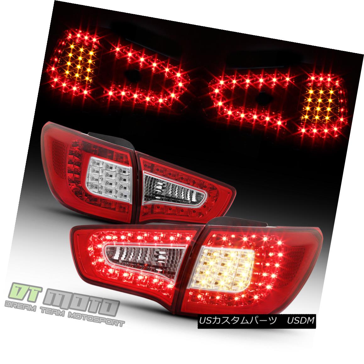 テールライト For 2011-2016 Sportage EX/SX/LX Red Clear LED Tail Lights Brake Signal Lamps Set 2011-2016 Sportage EX / SX / LX用クリアLEDテールライトブレーキ信号ランプセット 【並行輸入品】 56,496円