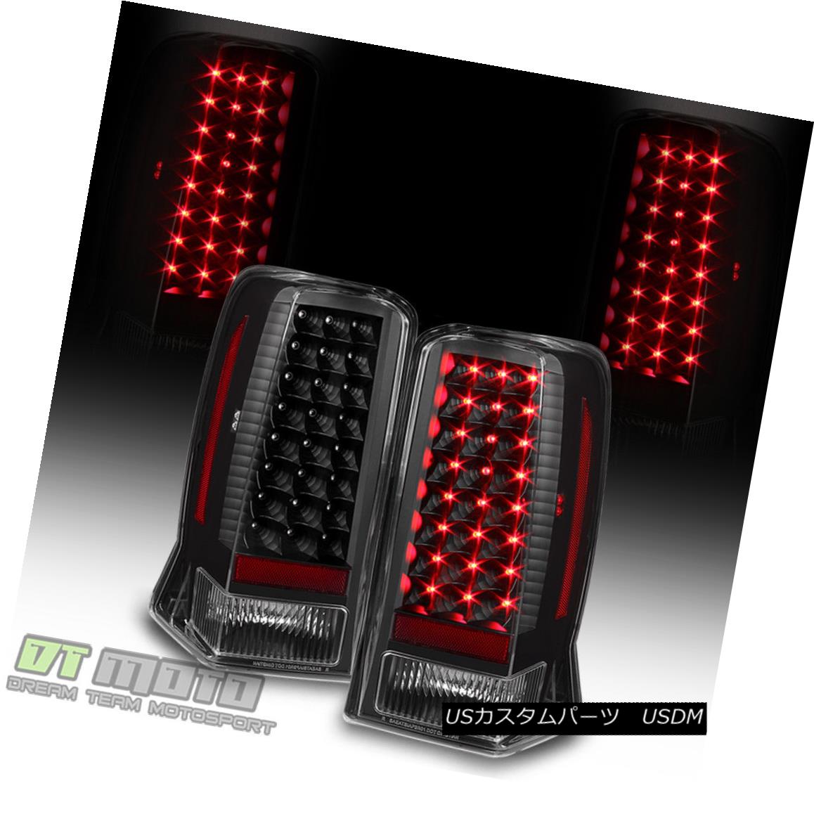 テールライト Black 2002-2006 Cadillac Escalade ESV LED Tail Lights Brake Lamps Set Left+Right ブラック2002-2006キャデラックエスカレードESV LEDテールライトブレーキランプセット左+右 【並行輸入品】