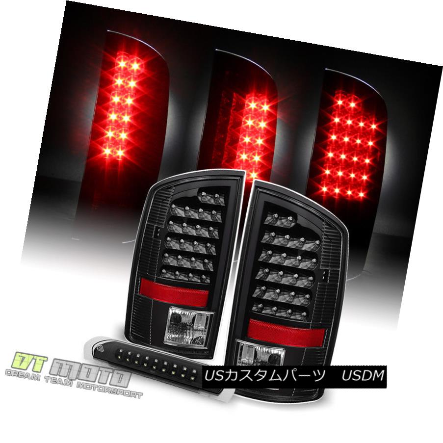 テールライト Blk 2002-2006 Dodge Ram 1500 2500 3500 LED Tail lights +LED 3rd Brake Cargo Lamp Blk 2002-2006 Dodge Ram 1500 2500 3500 LEDテールライト+ LED第3ブレーキカーゴランプ 【並行輸入品】
