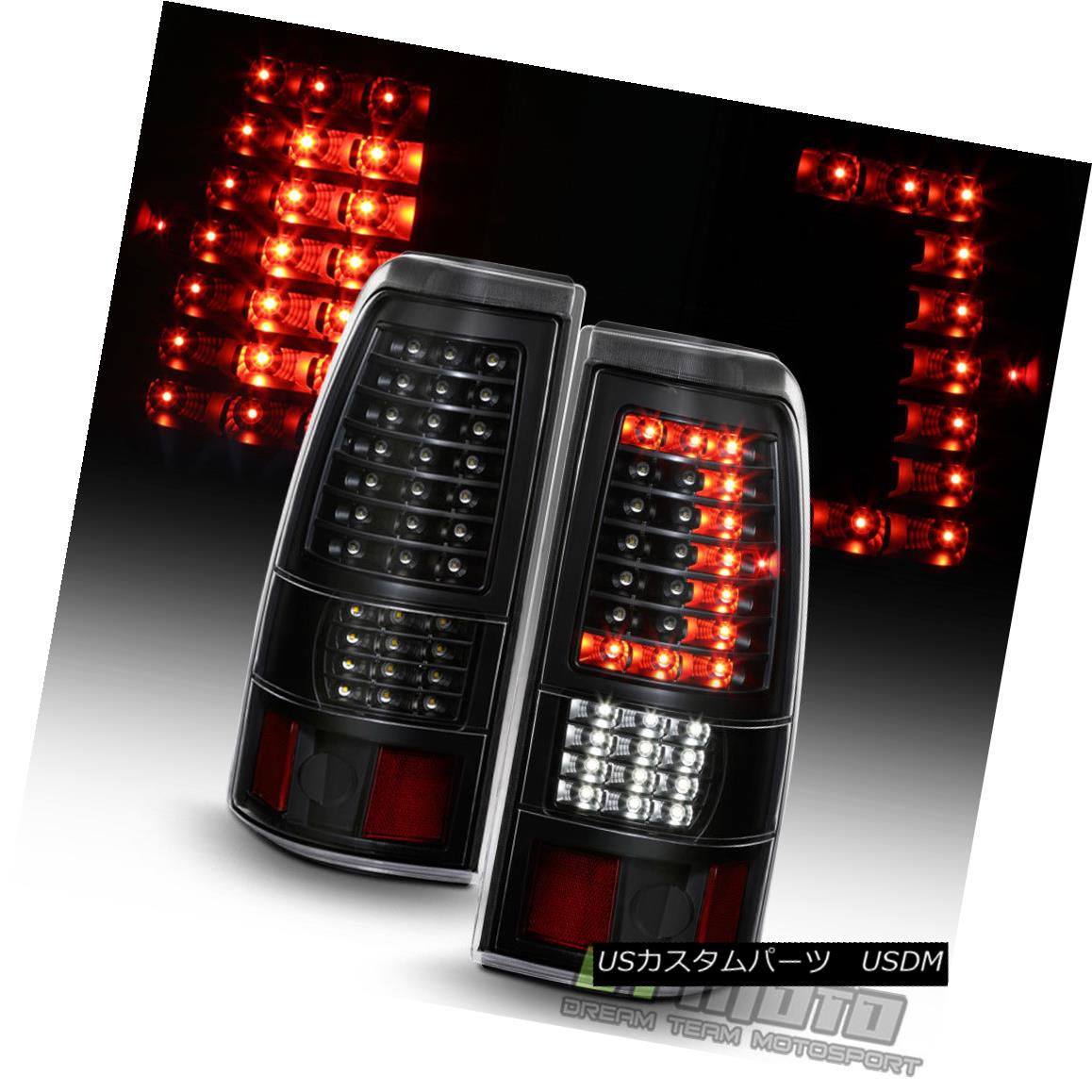 テールライト Black 2003-2006 Chevy Silverado 1500 2500 3500 C-Strip Full LED Tail Lights Lamp ブラック2003-2006シボレーシルバラード1500 2500 3500 CストリップフルLEDテールライトランプ 【並行輸入品】