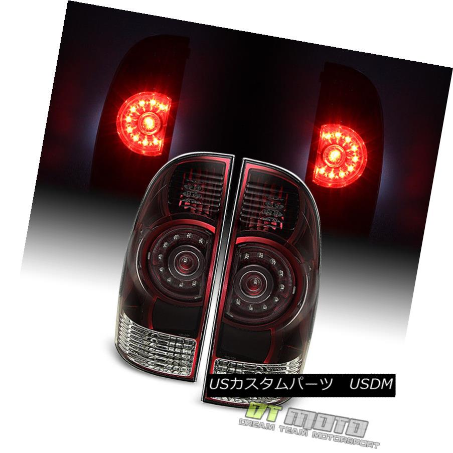 テールライト Red Smoked 2005-2015 Toyota Tacoma TRD Tail Lights Brake Lamps 05-15 Left+Right レッドスモーク2005-2015トヨタタコマTRDテールライトブレーキランプ05-15左+右 【並行輸入品】