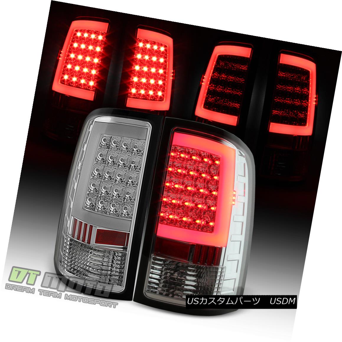 テールライト 2007-2013 GMC Sierra 1500 2500 LED Tube Tail Lights Brake Lamps Left+Right 07-13 2007-2013 GMC Sierra 1500 2500 LEDチューブテールライトブレーキランプ左+右07-13 【並行輸入品】