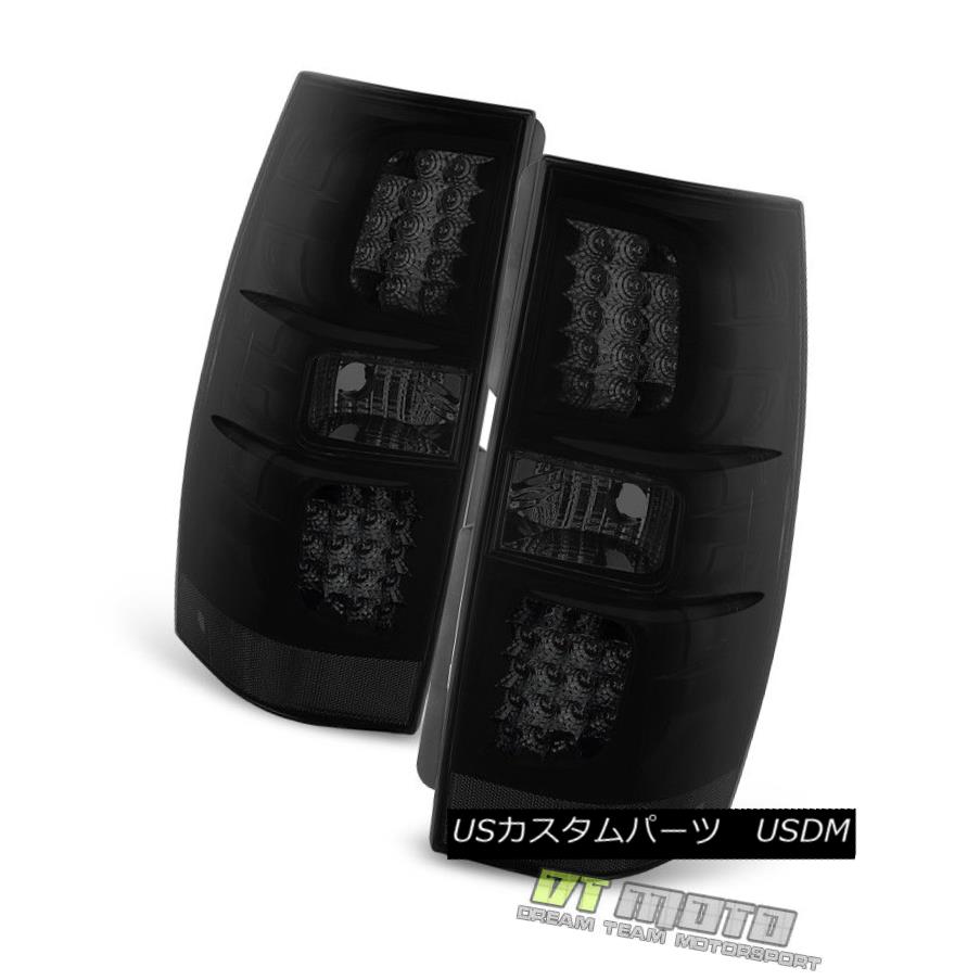 テールライト Blk Smoked 2007-2014 Chevy Suburban Tahoe Yukon LED Tail Lights Lamps Left+Right Blk Smoke 2007-2014シボレー郊外Tahoe Yukon LEDテールライトランプLeft + Right 【並行輸入品】