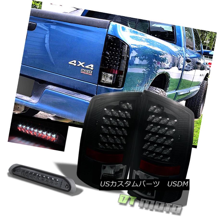 テールライト Black Smoked 02-06 Dodge Ram 1500/ 03-06 2500 3500 LED Tail Lights +LED Brake ブラックスモーク02-06ドッジラム1500 / 03-06 2500 3500 LEDテールライト+ LEDブレーキ 【並行輸入品】