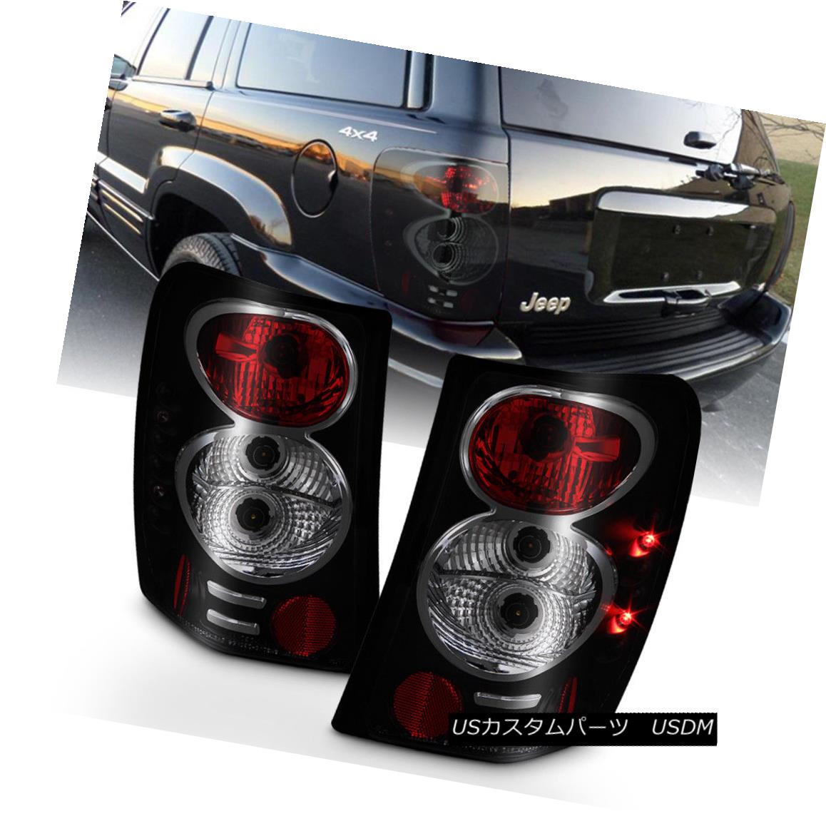 テールライト Black Smoke 1999-2004 Jeep Grand Cherokee Tail Lights Brake Lamps Set Left+Right ブラックスモーク1999-2004ジープグランドチェロキーテールライトブレーキランプセット左+右 【並行輸入品】