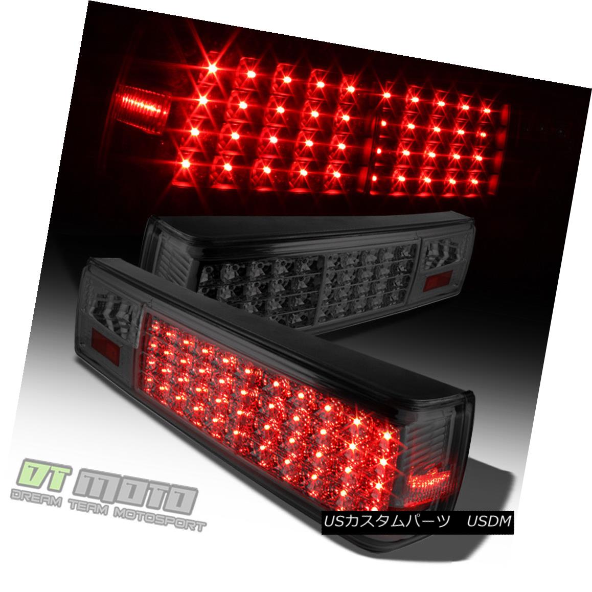 テールライト Smoked 1987-1993 Ford Mustang Full LED Tail Lights Lamps Aftermarket Left+Right スモーク1987-1993フォードマスタングフルLEDテールライトランプアフターマーケット左+右 【並行輸入品】