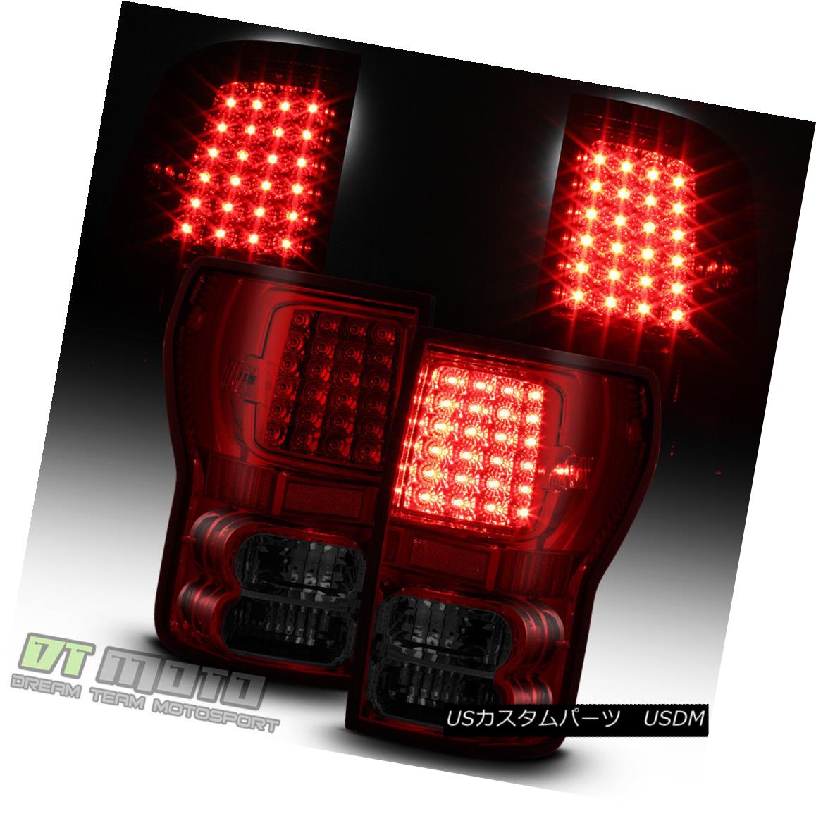 テールライト 2007-2013 Toyota Tundra Red Smoked LED Tail Lights Brake Lamps Left+Right Set 2007-2013トヨタトンドラレッドスモークLEDテールライトブレーキランプ左+右セット 【並行輸入品】