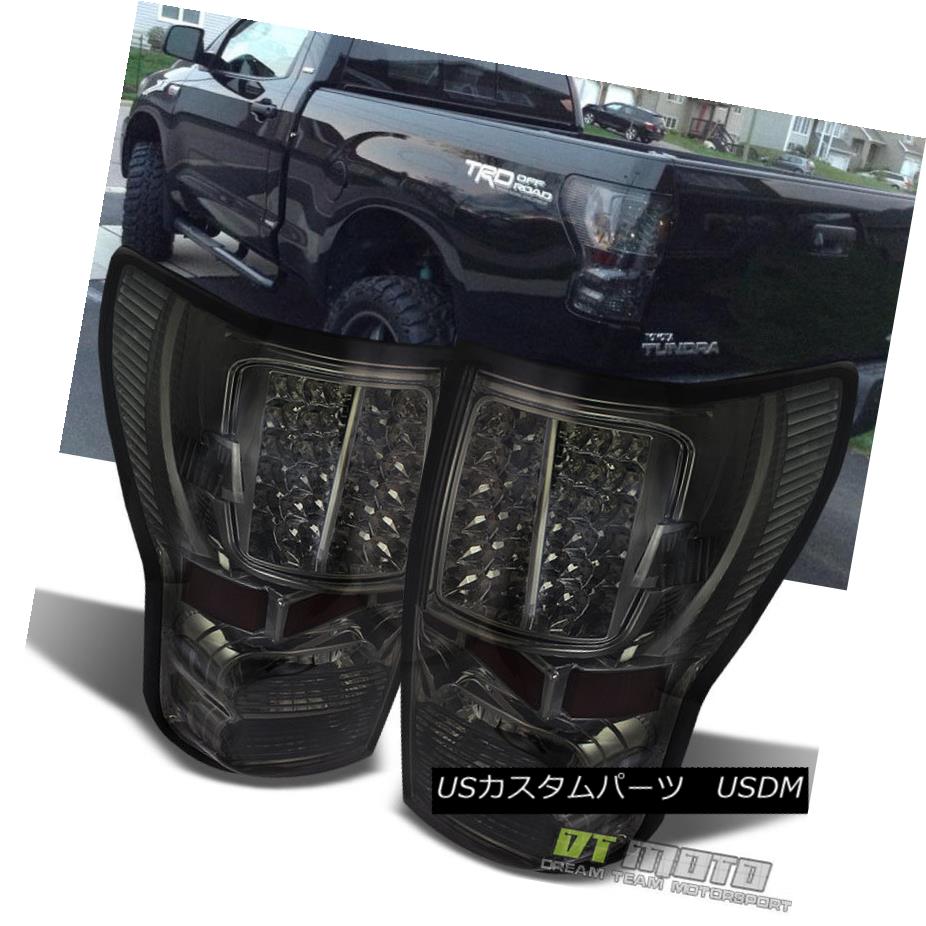 テールライト Smoked 2007-2013 Toyota Tundra Pickup LED Tail Lights Brake Lamps Set Left+Right スモーク2007-2013トヨタトンドラピックアップLEDテールライトブレーキランプセット左+右 【並行輸入品】