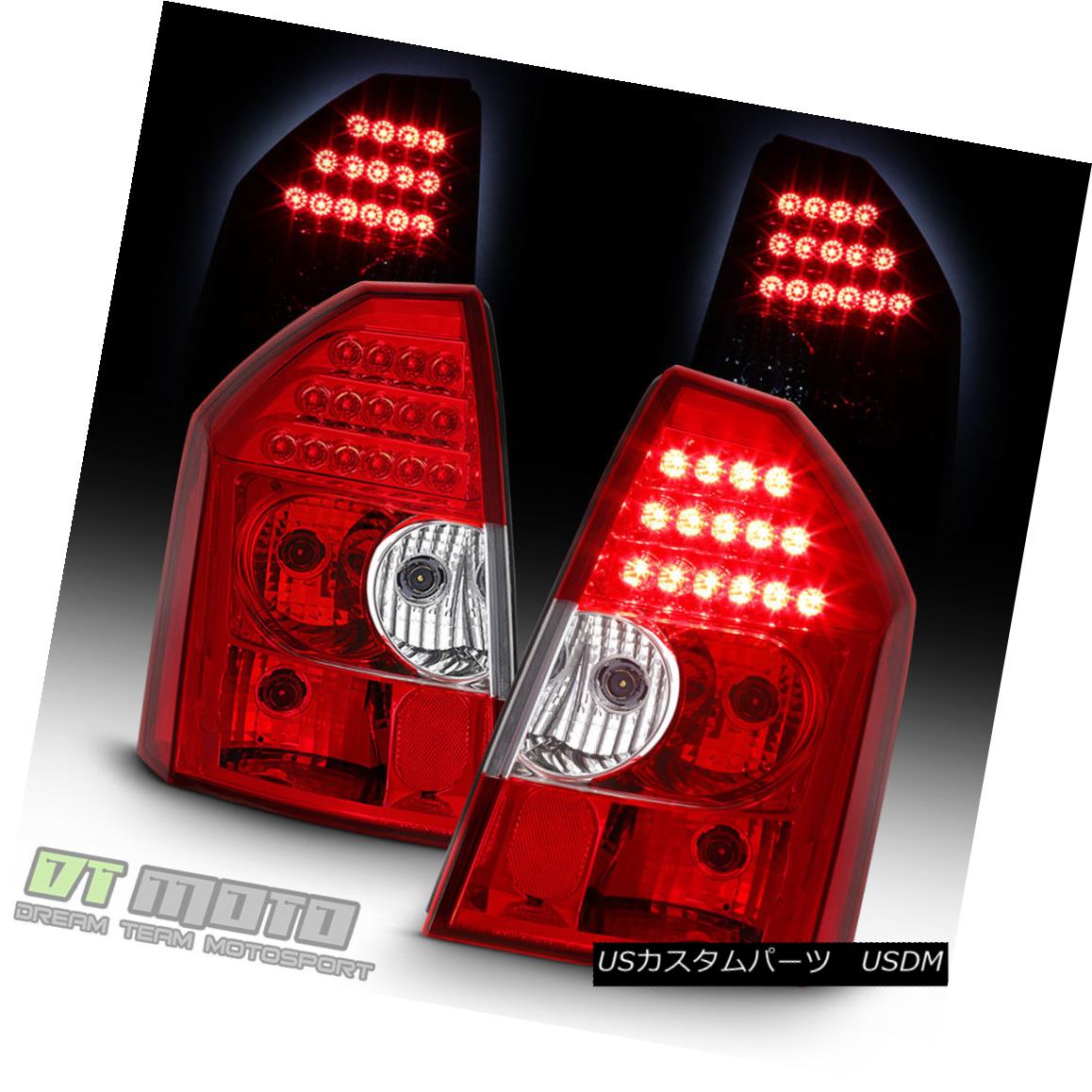 テールライト 2005 2006 2007 Chrysler 300C Red Clear LED Tail Lights Brake Lamps Left+Right 2005 2006 2007クライスラー300CレッドクリアLEDテールライトブレーキランプ左+右 【並行輸入品】