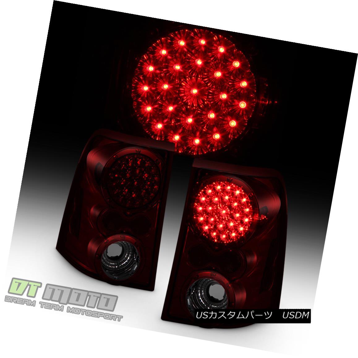 テールライト 2002 2003 2004 2005 Ford Explorer 4dr Red Smoke LED Tail Lights Lamps Left+Right 2002 2003 2004 2005フォードエクスプローラー4drレッドスモークLEDテールライトランプ左+右 【並行輸入品】