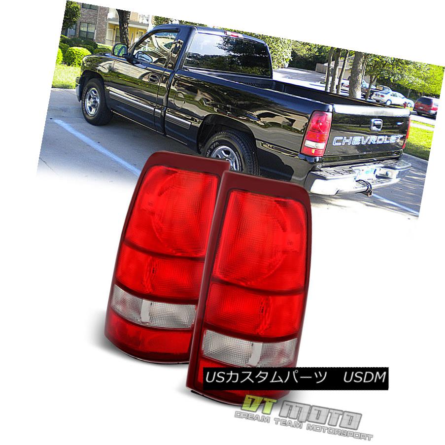 テールライト 1999-2002 Chevy Silverado 1500 99-06 GMC Sierra Red Tail Lights Lamps Left+Right 1999-2002シボレーシルバラード1500 99-06 GMCシエラレッドテールライトランプ左+右 【並行輸入品】