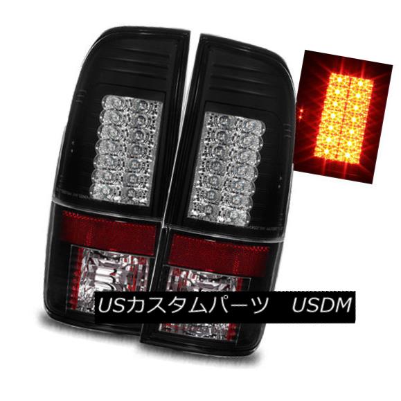 テールライト For 99-07 F250/F350/F450/F550 Super Duty Black LH+RH LED Tail Lights Brake Lamps 99-07 F250 / F350 / F450用 / F550スーパーDutyブラックLH + RH LEDテールライトブレーキランプ 【並行輸入品】