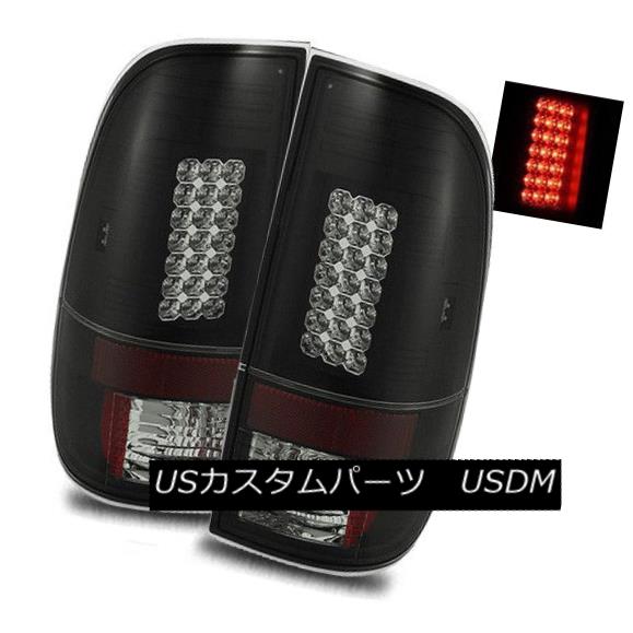 テールライト For 99-07 F250/F350/F450/F550 Super Duty Black Smoke LED Tail Lights Brake Lamps 99-07 F250 / F350 / F450用 / F550スーパーDutyブラックスモークLEDテールライトブレーキランプ 【並行輸入品】