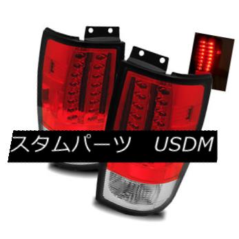 テールライト For 97-02 Ford Expedition Red Clear Left+Right LED Tail Lights Rear Brake Lamps 97-02フォード遠征レッドクリア左+右LEDテールライトリアブレーキランプ 【並行輸入品】