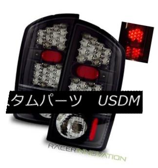 テールライト For 02-06 Dodge Ram 1500/03-05 2500/3500 Black LED Tail Lights Rear Brake Lamps 02-06用Dodge Ram 1500 / 03-05 2500/3500ブラックLEDテールライトリアブレーキランプ 【並行輸入品】