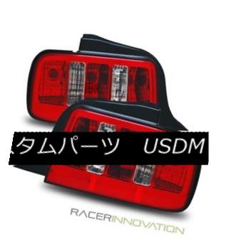 テールライト For 05-09 Ford Mustang (2010 Style) Euro Red Clear Tail Lights Brake Lamps 05-09フォードマスタング（2010スタイル）ユーロレッドクリアテールライトブレーキランプ 【並行輸入品】