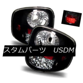 テールライト For 01-03 Ford F150 Supercrew Black Left+Right LED Tail Lights Rear Brake Lamps 01-03フォードF150スーパークルーブラック左+右LEDテールライトリアブレーキランプ 【並行輸入品】