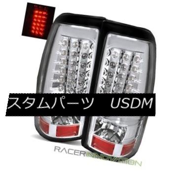 テールライト For 99-02 Chevy Silverado Fleetside Chrome LED Tail Lights Rear Brake Lamps 99-02 Chevy Silverado FleetsideクロームLEDテールライトリアブレーキランプ 【並行輸入品】