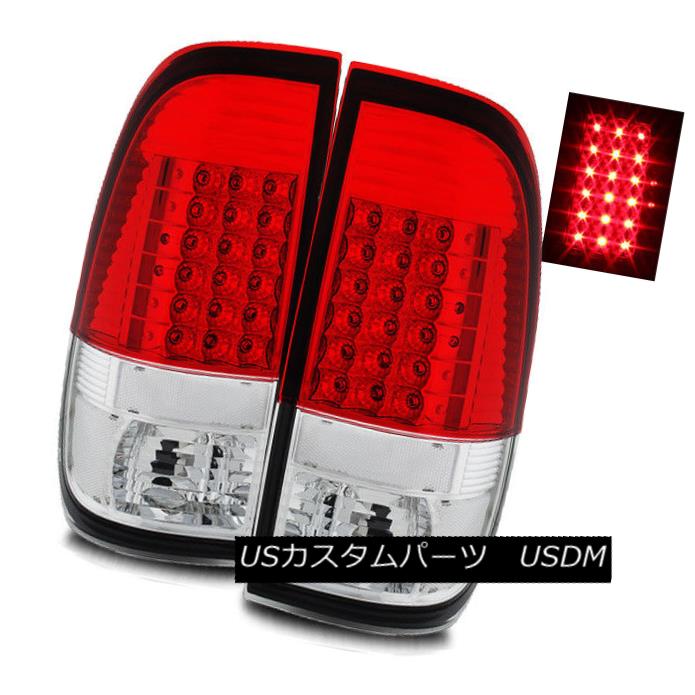 テールライト For 08-16 Ford F250/F350/F450 Super Duty Red Clear LED Tail Lights Brake Lamps 08-16フォードF250 / F350 / F450用スーパーデューティレッドクリアLEDテールライトブレーキランプ 【並行輸入品】