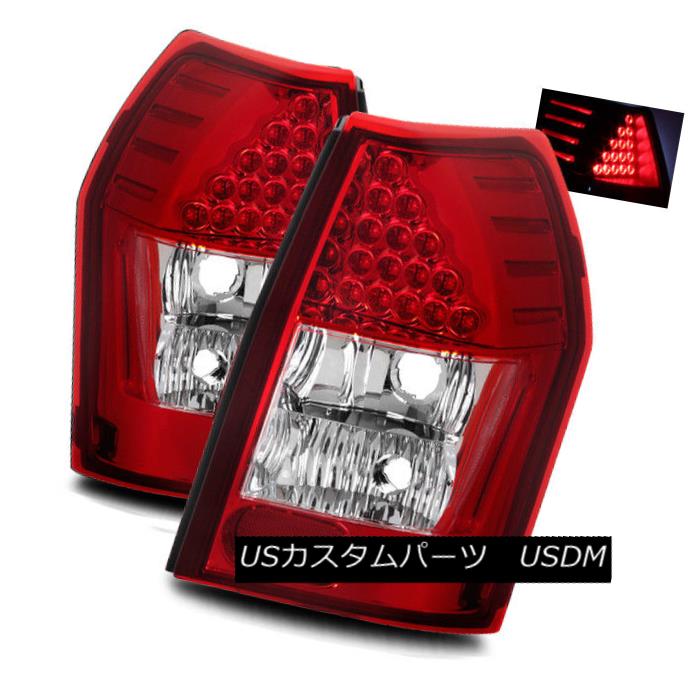 テールライト For 05-08 Dodge Magnum Red Clear Left/Right LED Tail Lights Rear Brake Lamps Set 05-08ダッジマグナムレッドクリア左/右LEDテールライトリアブレーキランプセット 【並行輸入品】