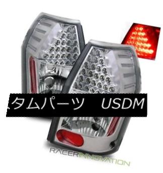テールライト For 05-07 Dodge Magnum Euro Chrome Clear LED Tail Lights Rear Brake Lamps 05-07ダッジマグナムユーロクロームクリアLEDテールライトリアブレーキランプ 【並行輸入品】