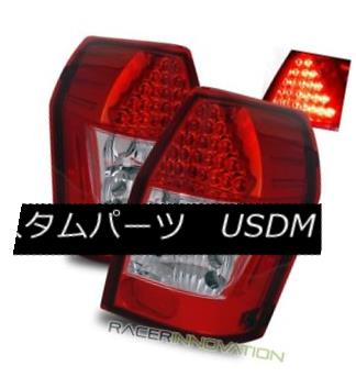 テールライト For 05-07 Dodge Magnum Euro Red Clear LED Tail Lights Rear Brake Lamps 05-07ダッジマグナムユーロレッドクリアLEDテールライトリアブレーキランプ 【並行輸入品】