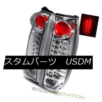 テールライト For 92-94 Chevy Blazer Full Size Truck Chrome LED Tail Lights Rear Brake Lamps 92-94 Chevy Blazer用フルサイズトラッククロームLEDテールライトリアブレーキランプ 【並行輸入品】