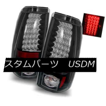 テールライト For 99-02 Silverado/99-03 Sierra Black LH+RH LED Tail Lights Rear Brake Lamps 99-02 Silverado / 99-0 3 Sierra Black LH + RH LEDテールライトリアブレーキランプ 【並行輸入品】