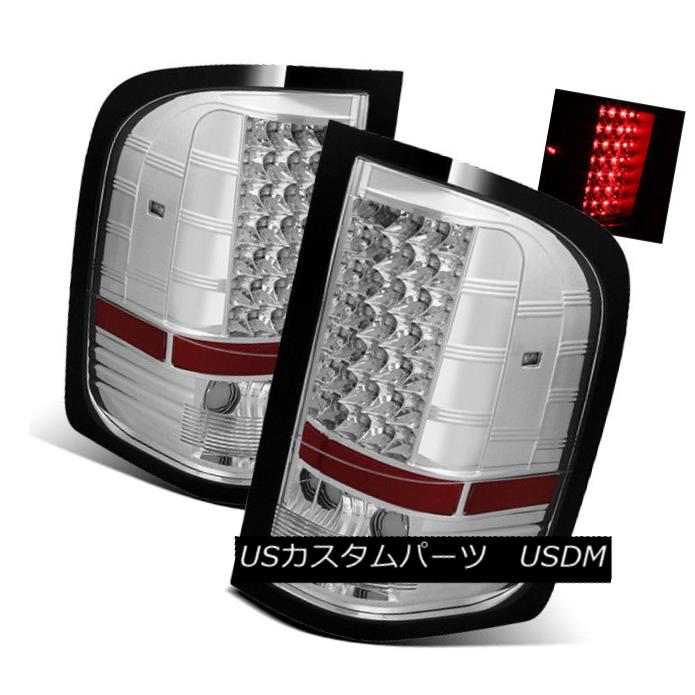 テールライト For 07-13 Silverado/07-14 2500HD/3500HD Chrome LH/RH LED Tail Lights Brake Lamps 07-13 Silverado / 07-1 4 2500HD / 3500HDクロームLH / RH LEDテールライトブレーキランプ 【並行輸入品】