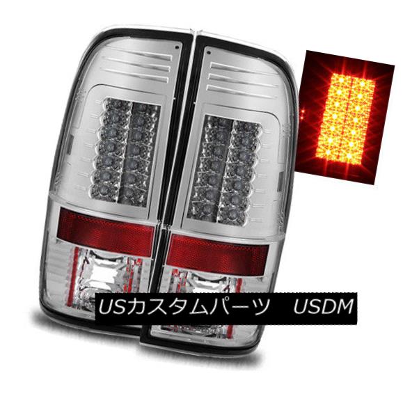 テールライト For 08-16 F250/F350/F450/F550 Super Duty Chrome LH+RH LED Tail Lights Brake Lamp 08-16 F250 / F350 / F450用 / F550スーパーデューティクロームLH + RH LEDテールライトブレーキランプ 【並行輸入品】